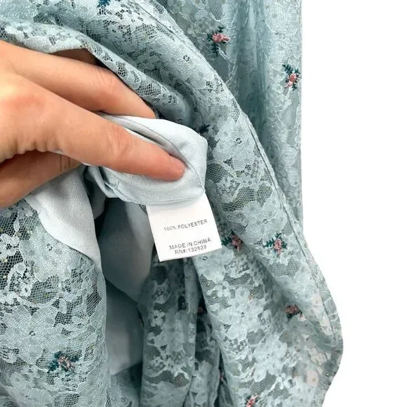 MAJORELLE Aisling lace tiered‎ Gown dress in Baby Blue Size S